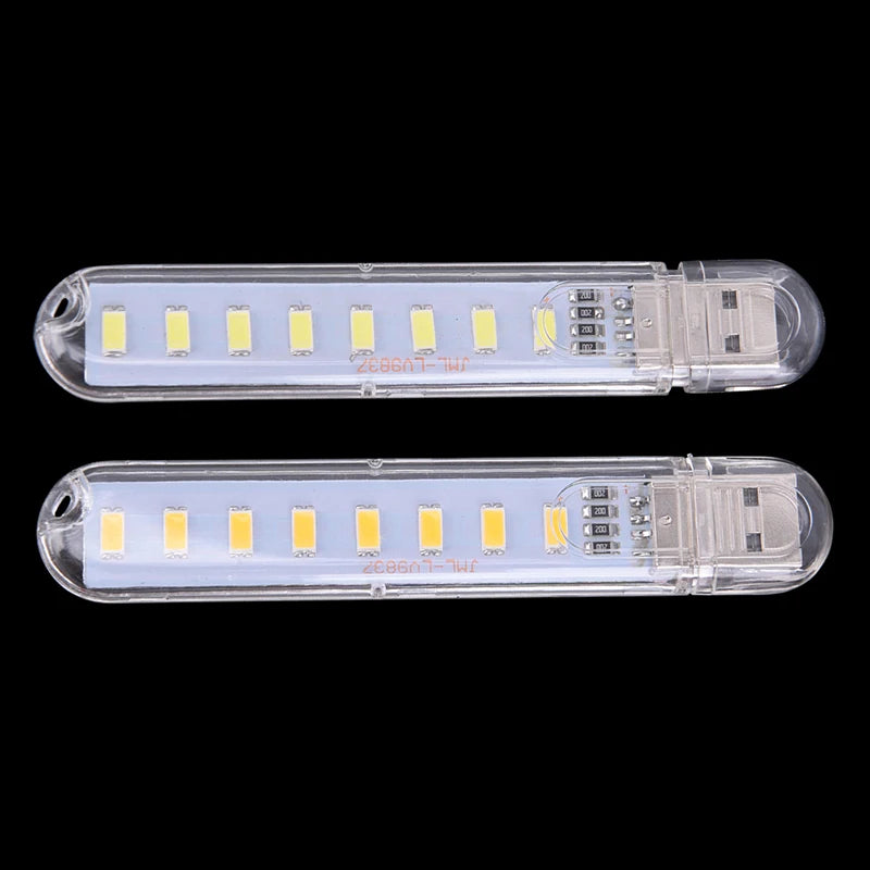 Mini LED Portable 5V 8 LED USB Lighting Computer Mobile Power Lamp Night Light. Qme