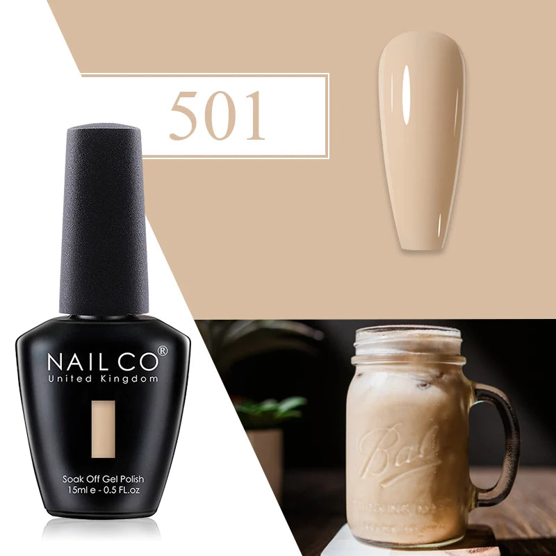 Nailco Jelly Gel Nail Polish Transparent Varnishes 44 Colors Red Pink