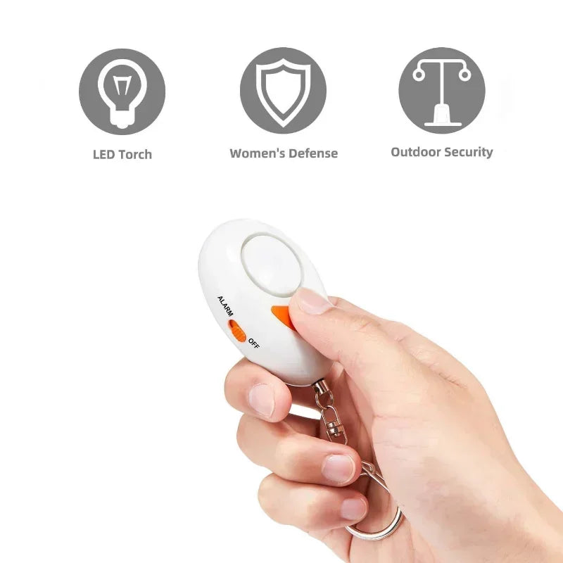 1pcs 125db Self Defense Emergency Alarm Keychains Personal Protection Alarm Safety Security Anti-Attack Loud Alarm For Girl Qme