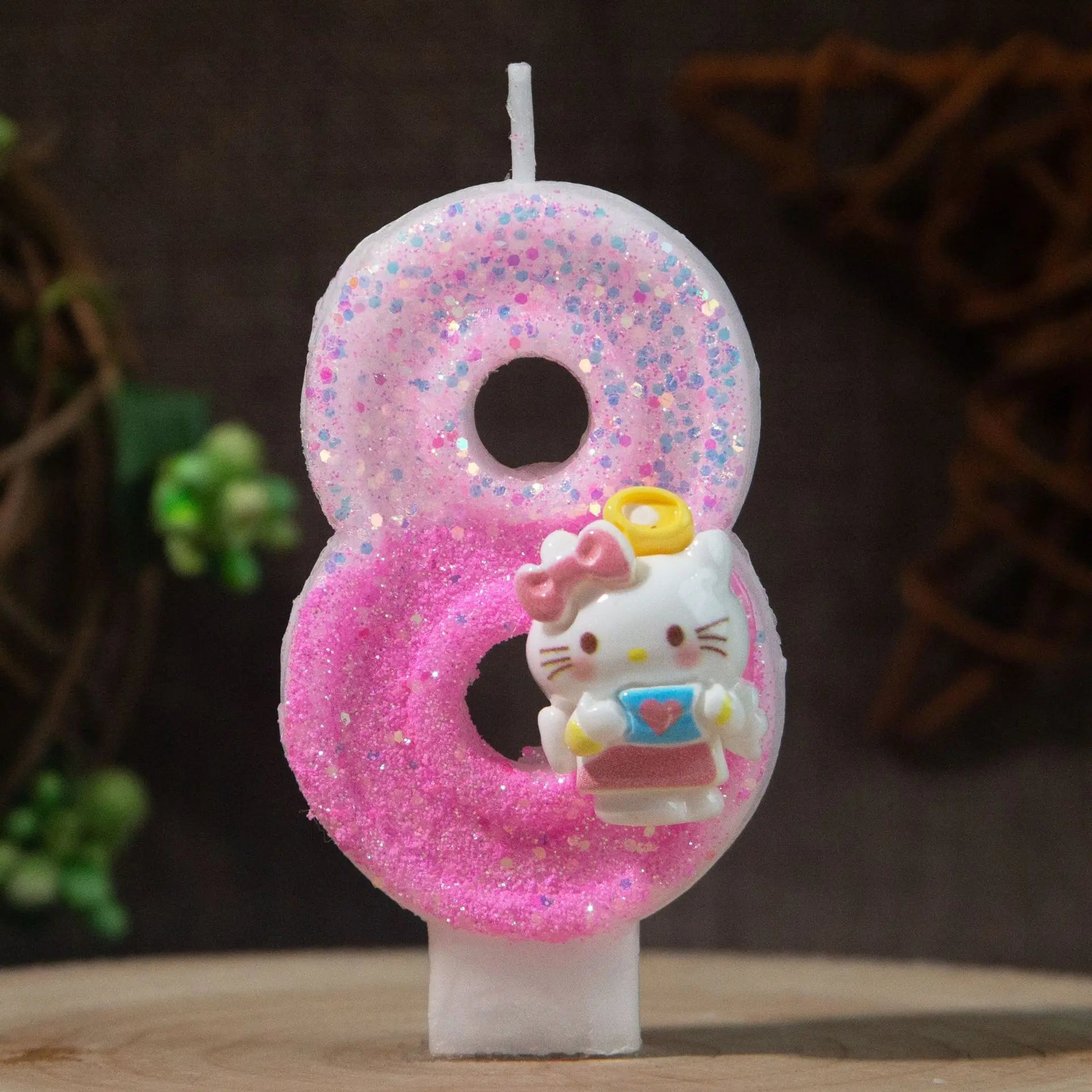 Hello Kitty 0-9 Number Birthday Candles Pink Cartoon Cake Topper Decorations Student Birthday Party Supplies Qme 8