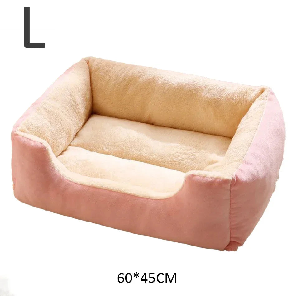 Bed for Cats Pet Products Cushions Kitten Goods Accessories Dog All Houses Supplies Things Accessory Habitats Basket House Beds Qme Pink-L