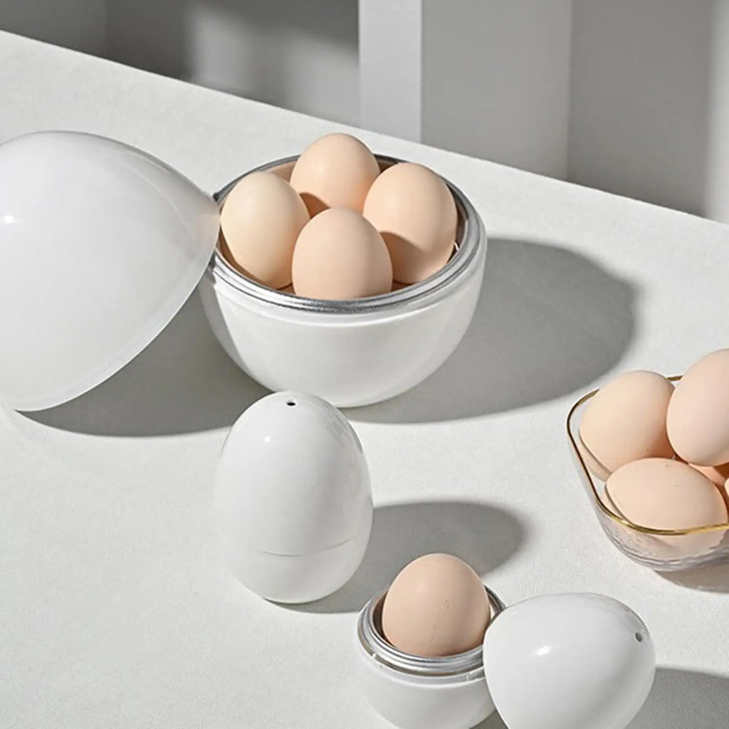 Microwave Egg Cooker Boiled Egg Poachers with Lid Egg Steamer for Hard Soft Boiled Eggs Kitchen Gadgets for Quick Egg Boiling Qme