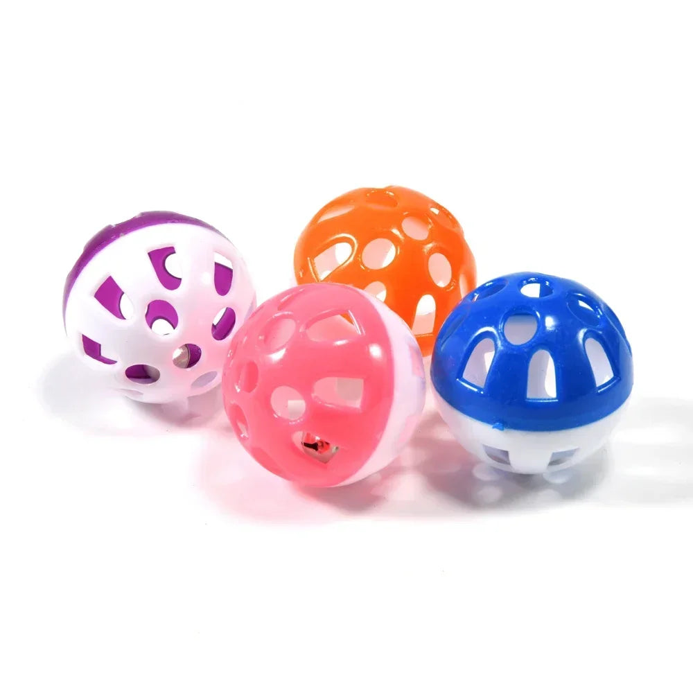 Pet Parrot Toy Colorful Hollow Rolling Bell Ball Bird Parakeet Qme