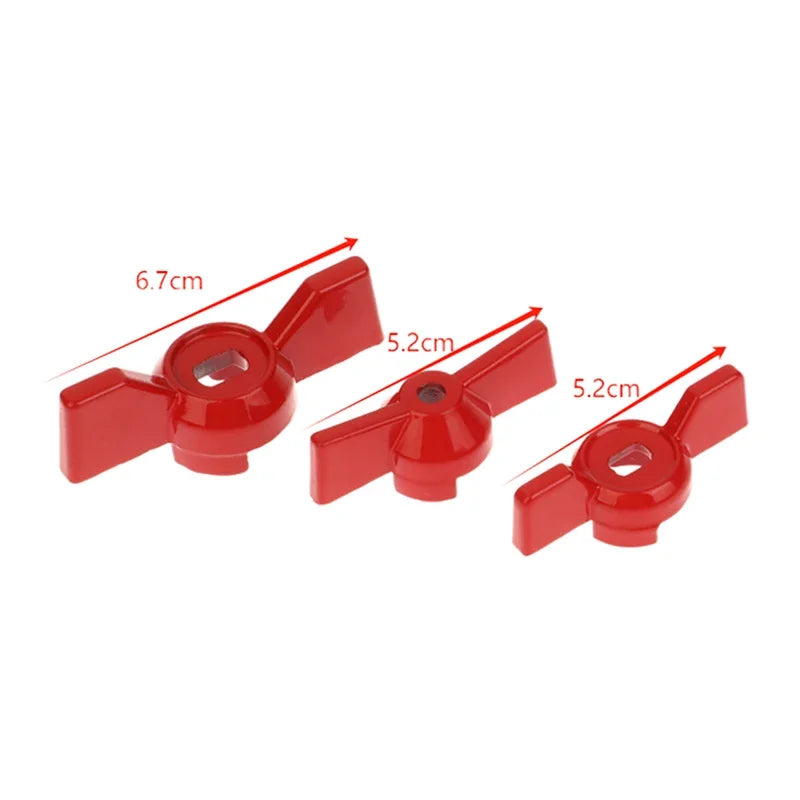 2Pcs Aluminum Handle Valve Handle Ball Valve Handle Wrench Red Butterfly Handle Accessories Qme