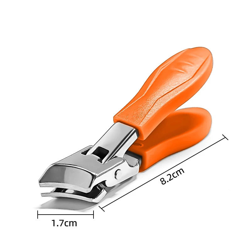 Anti-splash Nail Clippers Diagonal Pliers Large Scissors Toenail Qme Orange
