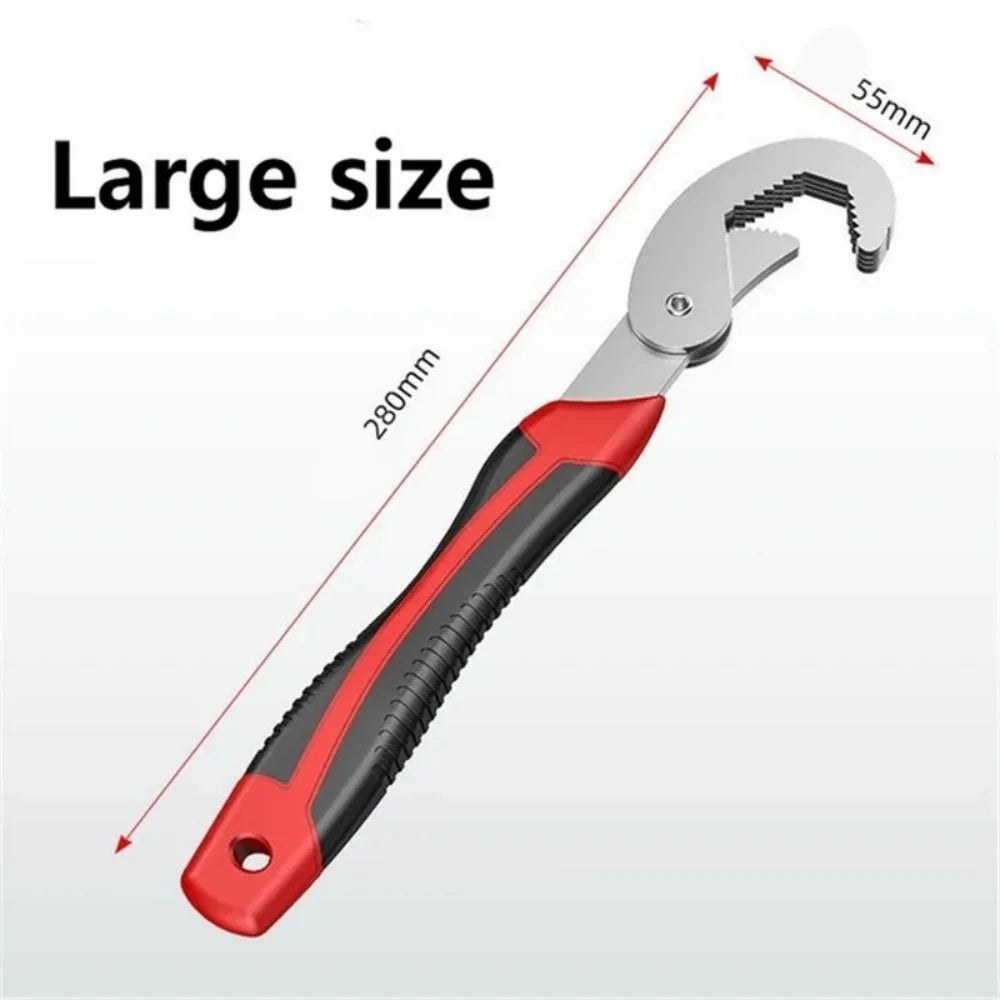 1PC 280MM Universal Portable Wrench Tool Multifunctional Double-Ended Pipe Wrench Adjustable Ratchet Spanner Hand Repair Tools Qme Large