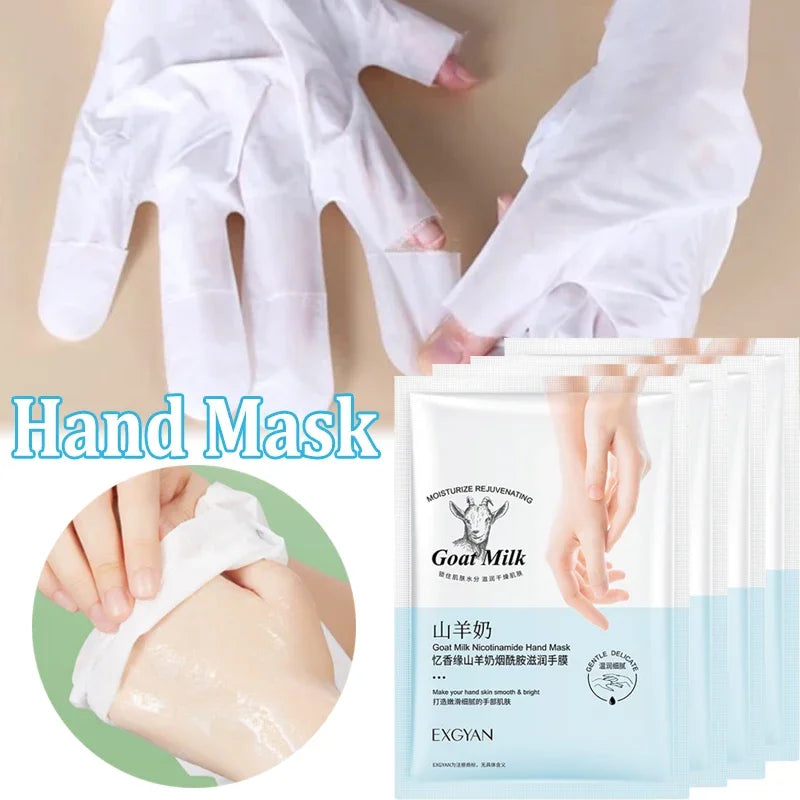 5 Pairs Goat Milk Hand Mask Skincare Nourishing Moisturizing Qme Default Title