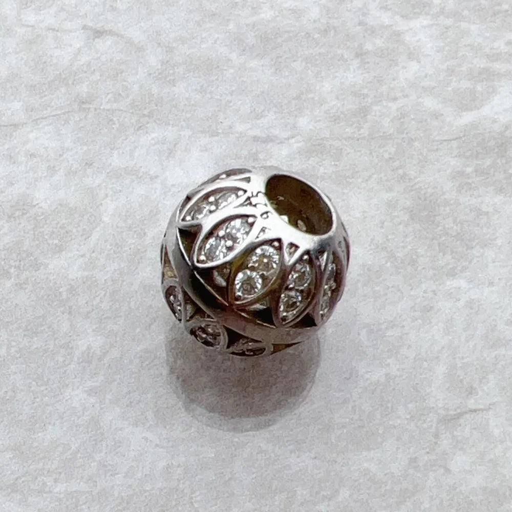 Bead Leaves 925 Sterling Silver Romantic Gift For Women Europe Feminine Karma Charms Jewelry Accessories Qme