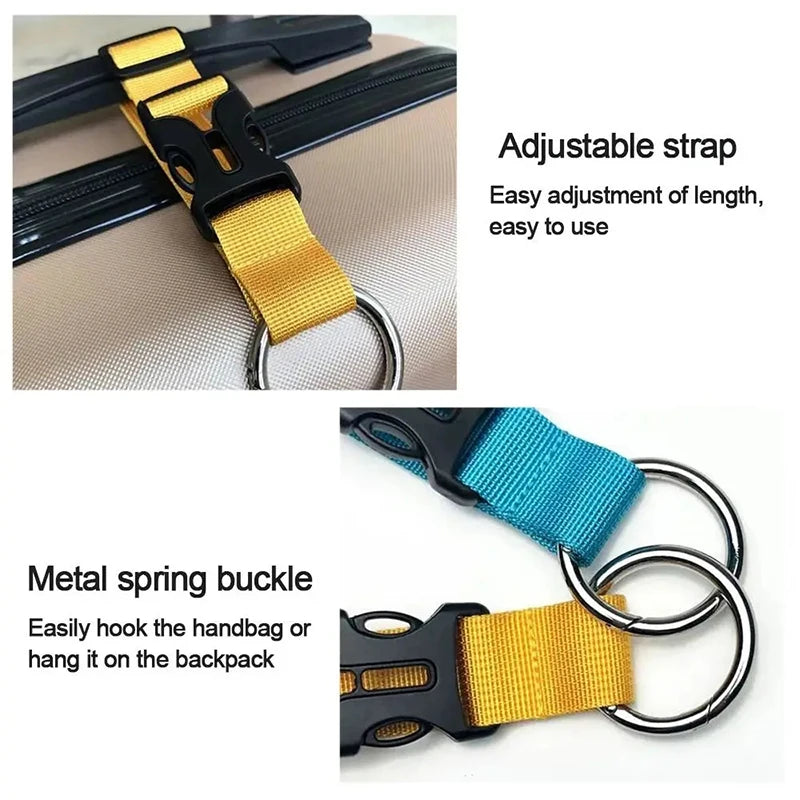 1PCS Backbin Belt Buckle Luggage Band Multifunctional Backpack Nylon Hanging Buckle Portable Suitcase Hook Hanging Buckle Qme