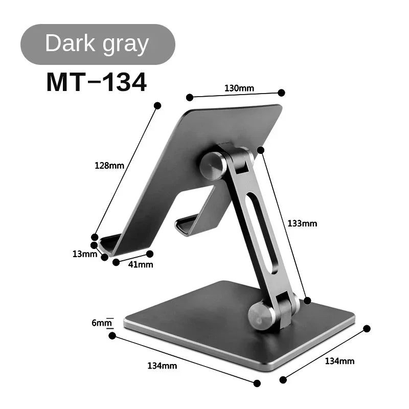 Metal Desk Mobile Phone Holder Stand for IPhone IPad Xiaomi Adjustable Desktop Tablet Holder Universal Table Cell Phone Stand Qme China Mainland MT134 gray