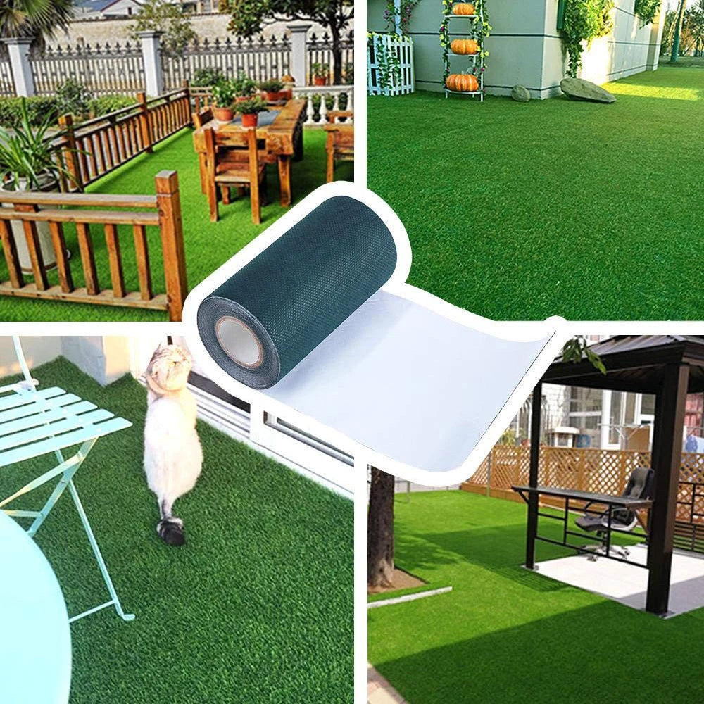 New Version Single-Side Artificial Grass Seam Tape Garden Lawn Green Tape Synthetic Lawn Grass Carpet Fixed Connection Tape Qme