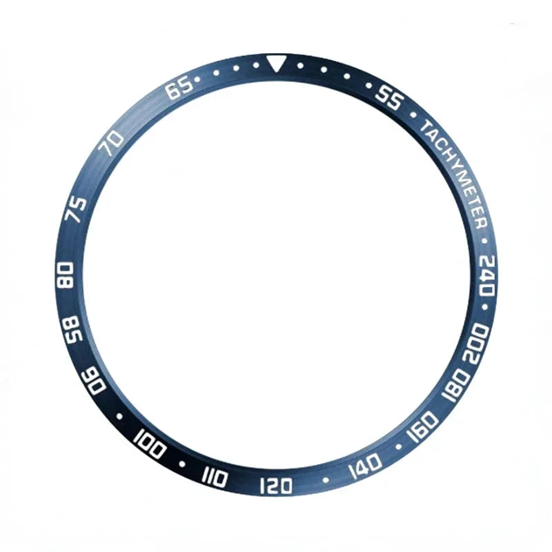 Metal Bezel For Samsung Galaxy Watch 6/5/4 40mm 44mm Time/Speed Scale Frame Protective Ring Watch 6 Classic 47mm 43mm 46mm 42mm Qme Blue-E Watch 4 5 44mm