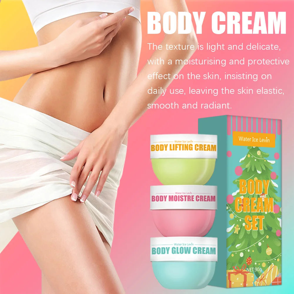 New 3-piece skin care set, body glow cream, firming body cream, body moisturizer for firming and lifting body skin Qme