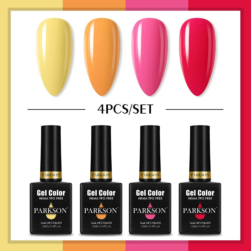 PARKSON Macaroon Series Gel Nail Polish LED UV Summer Solid Semi Qme ZH37