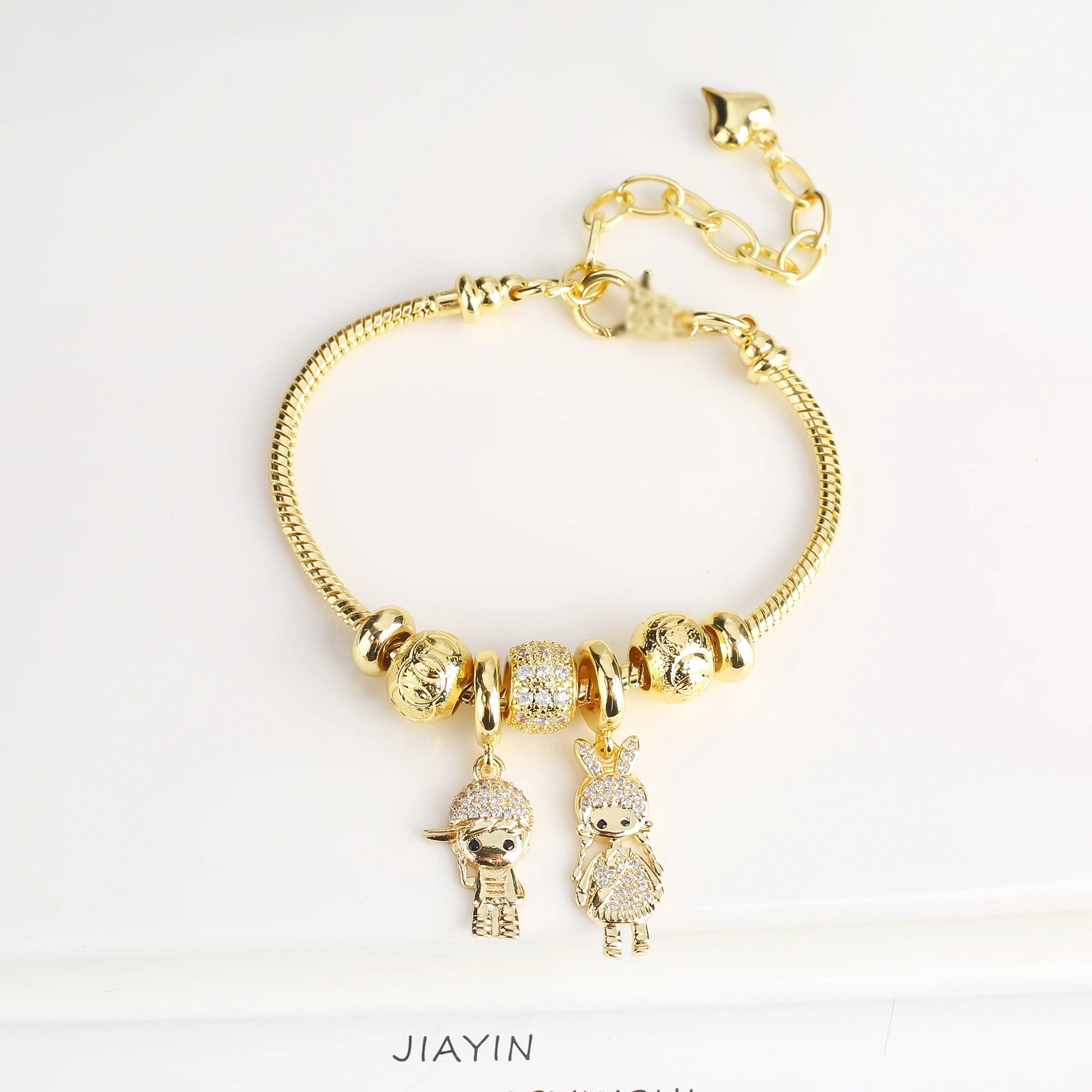 New Popular Boys Girls Character Theme Charms Snake Chain Bracelet For Women Inlaid Shiny Zircon Birthday Party Jewelry Gifts Qme 1