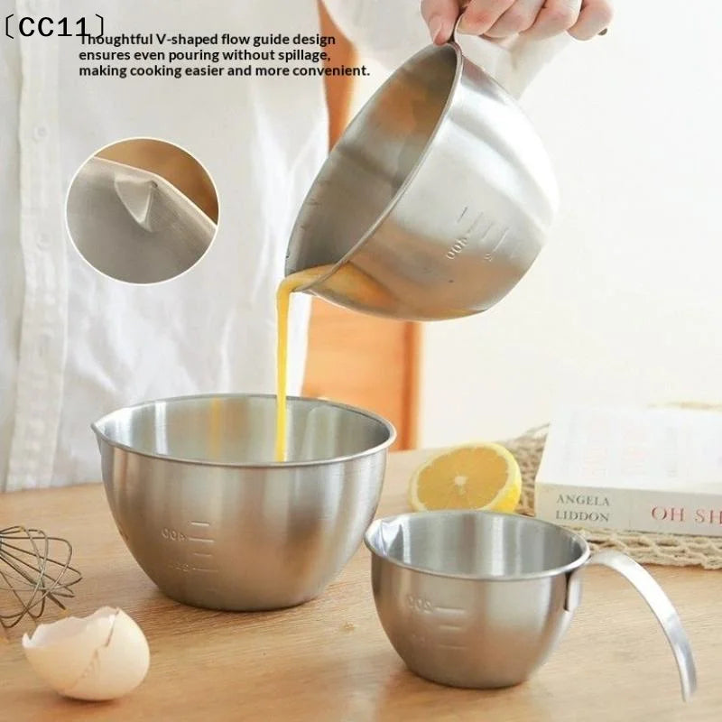1 2 3 Stainless Steel Mixing Bowl Scale Handle Filter Multi Qme