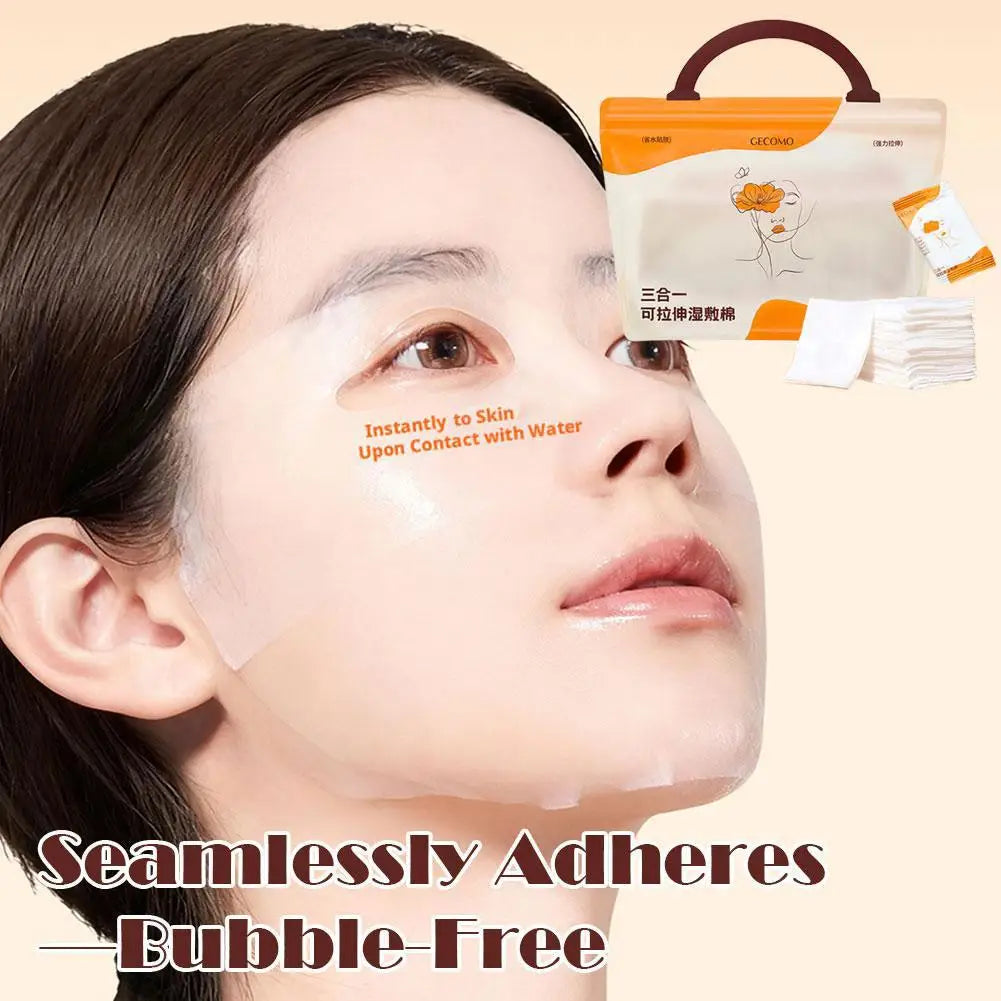 Stretchable Wet Compress Cotton Pads Face Efficiency Disposable Qme