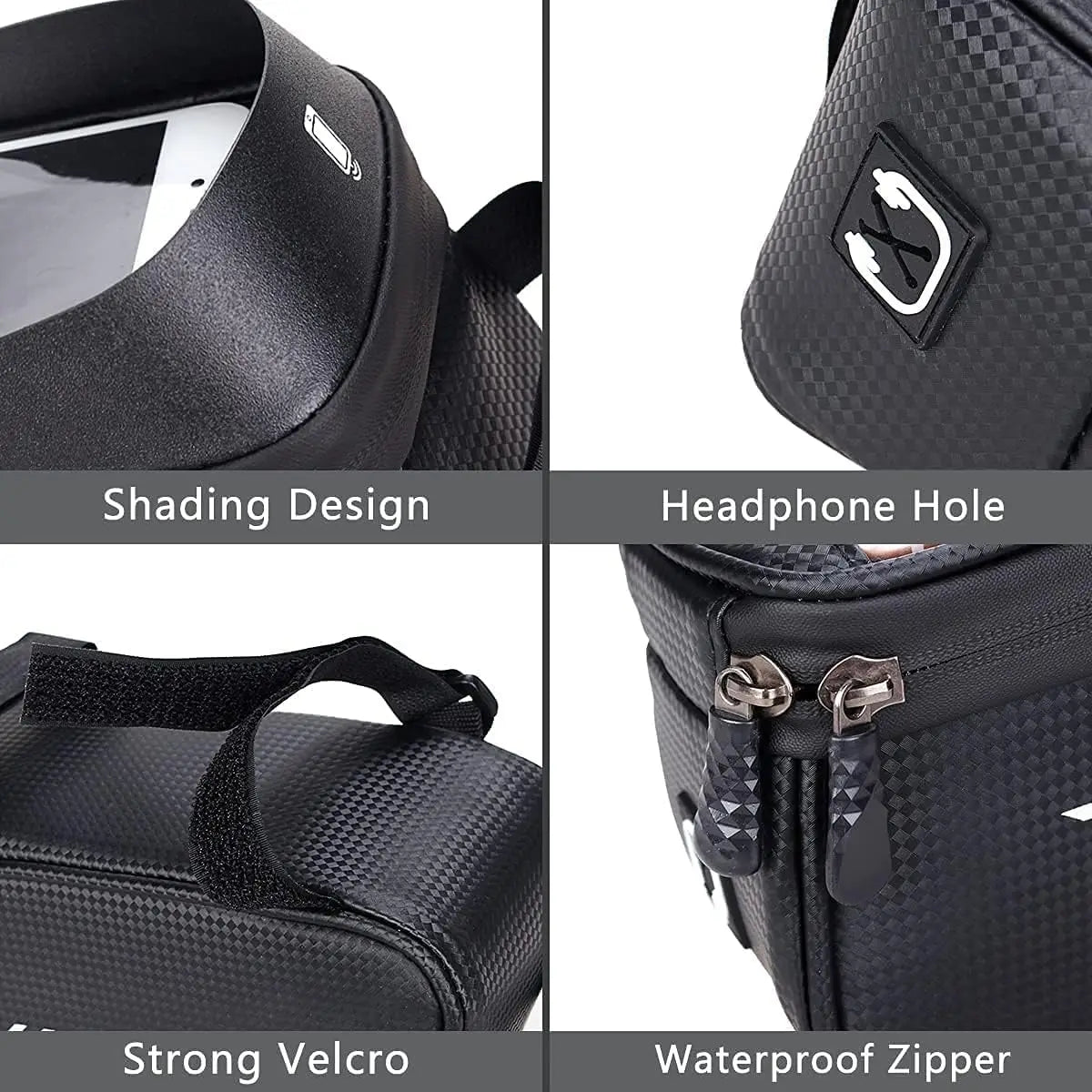 Bike Phone Front Frame Bag, Waterproof Pouch Bike Handlebar Bag Cycling Front Top Tube Touchscreen Phone Mount for Smartphone up Qme