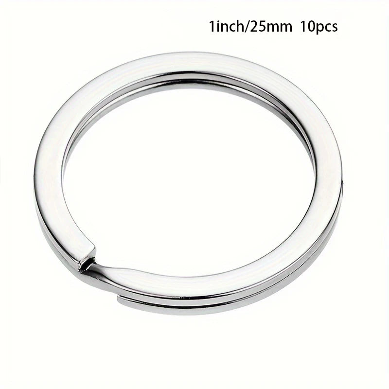 10/20/40pcs Split Key Rings Keyrings, Key Rings Bulk, Flat Keychain Ring Split Key Ring For Home Car Keys Bag Hanging Accessori Qme 10pcs