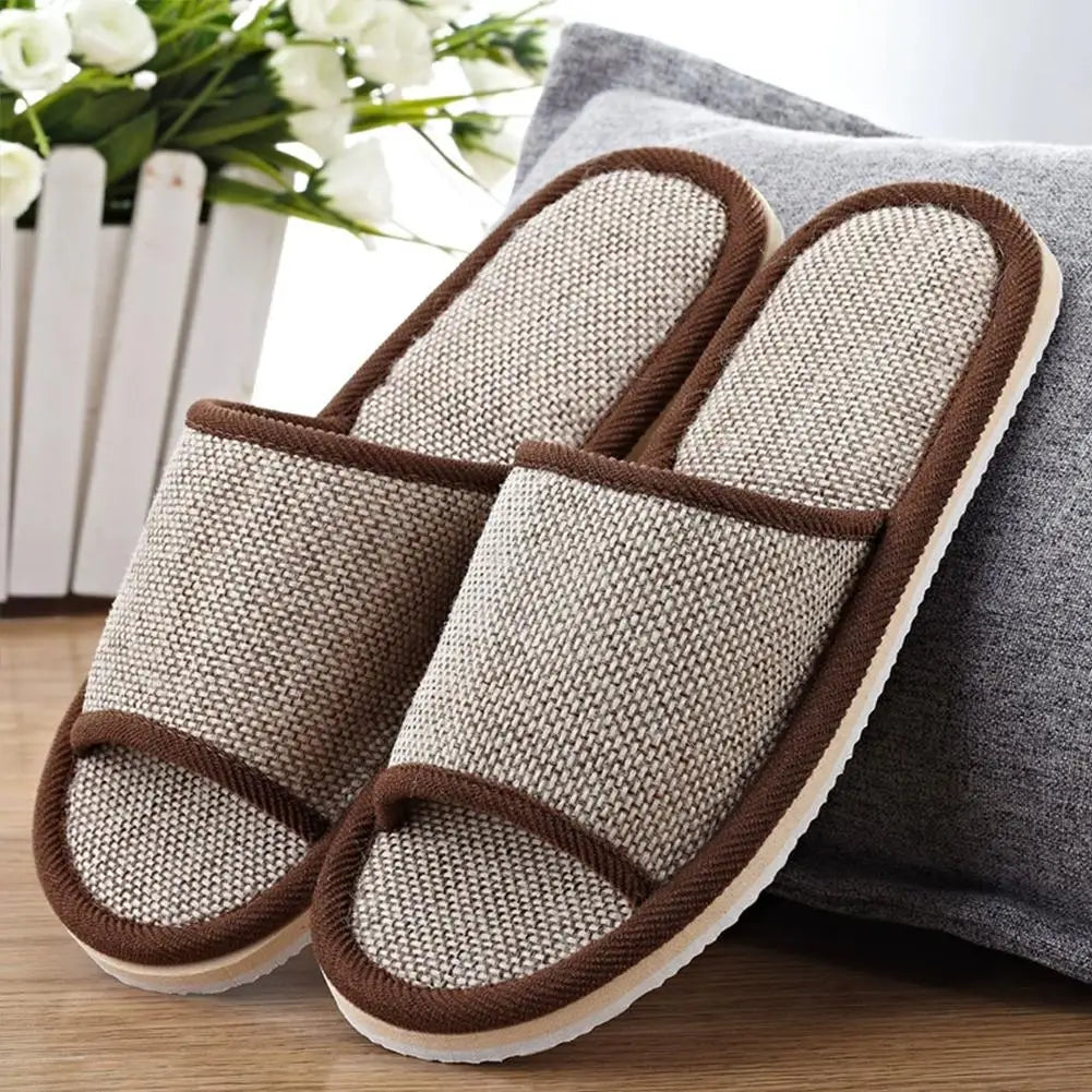 Women Indoor Slippers Non-Slip Flat Shoes Men Summer Flip Flops Home Slippers Female Comfortable New Unisex Slippers Qme