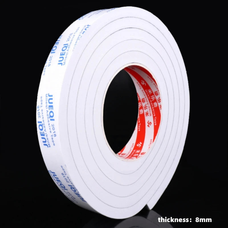 2M EVA Foam Double Sided Tape Shockproof Soundproof Insulation Tape Door Window Sealing Strip Weather Stripping Home Improvement Qme 8mm Thickness 2m 30mm