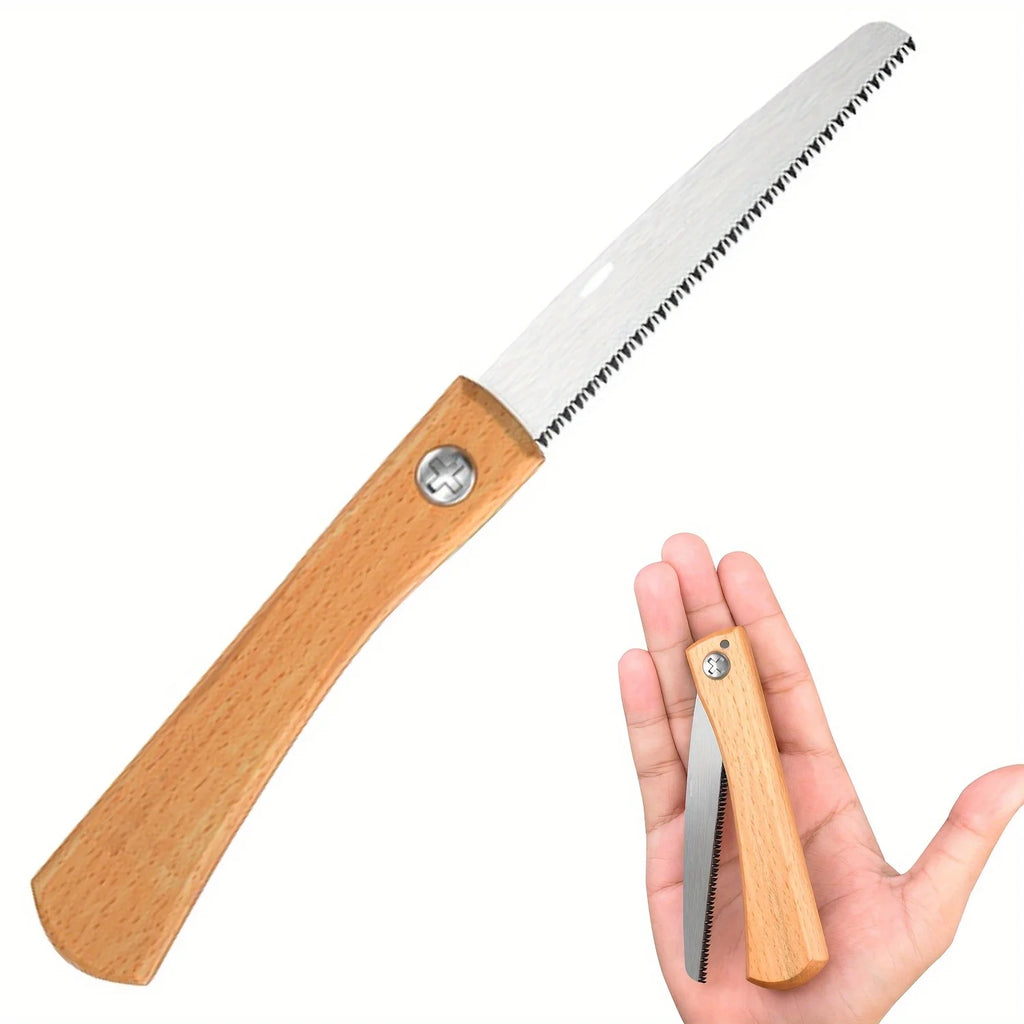 Pruning Saw Is for Garden,Camping, Shrubbery Crafts,Saw Blades with Sharp Edges,Mini Pocket Hand Saws, and Foldable Wooden Handl Qme
