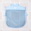 Cartoon Hanging Bag Colorful Mesh Storage Hanging Basket Kitchen Bathroom Miscellaneous Organizer Hanging Bag Qme 1pc Blue