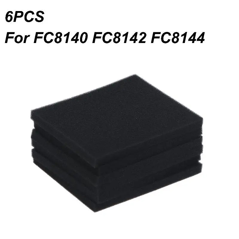 6Pcs 132x112x10mm Sponge Cotton Replacement Filters For FC8140 FC8142 FC8144 FC8148 Vacuum Cleaner Qme