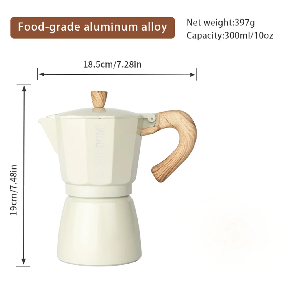 Classic Espresso Maker Home Use Premium Moka Pot Brewer Durable Qme