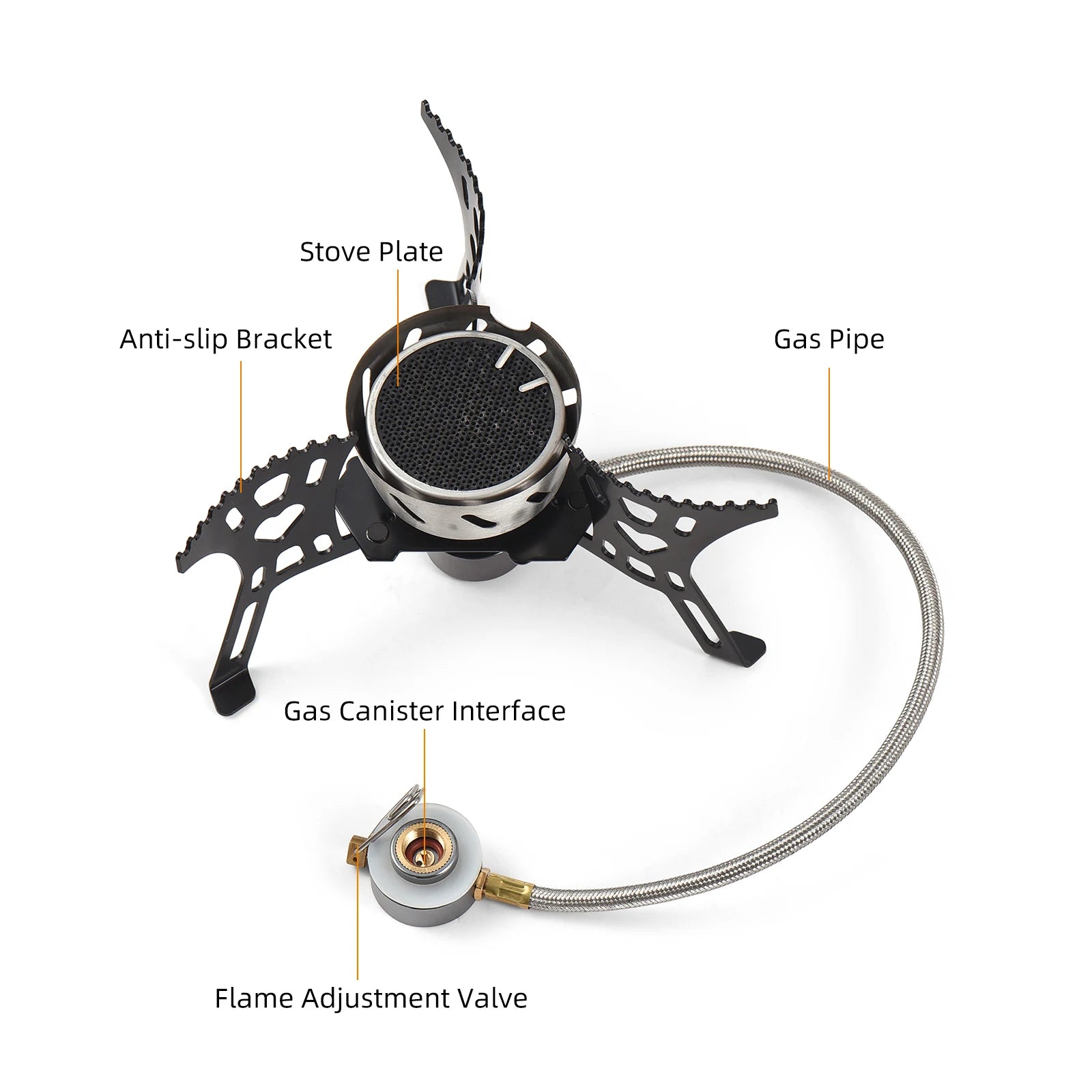 3500W Camping Stove High-Altitude Infrared Portable Gas Stove With Ignition Button for Outdoor Hiking Lightweight and Foldable Qme