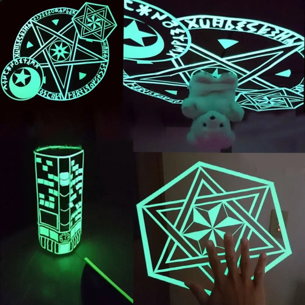 1.5cm*1m Luminous Fluorescent Night Self-adhesive Glow In The Dark Sticker Tape Safety Security Home Decoration Warning Tape Qme