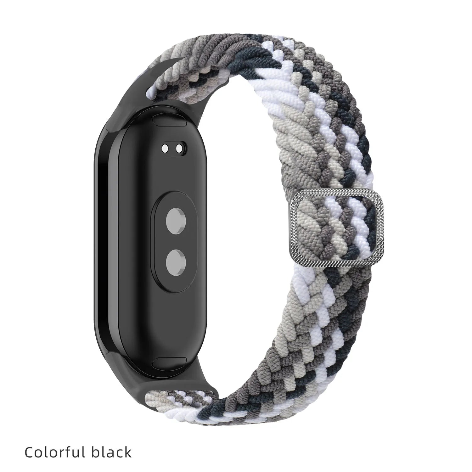 Elastic Nylon Adjustable Watchband for Xiaomi Mi Band 8 / NFC Replacement Bracelet Men Women Sport Strap Qme Colorful Black
