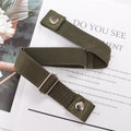 Buckle-free Elastic Invisible Belt Women Without Buckle Jeans Easy Qme army green 60-95cm China Mainland