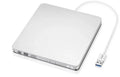 USB External Slot in DVD CD Drive Burner Case for Apple MacBook Air Pro USB adapter Convenience for you to Playing Music Movies Qme Silver