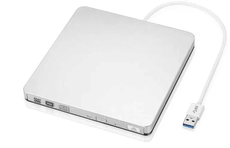 USB External Slot in DVD CD Drive Burner Case for Apple MacBook Air Pro USB adapter Convenience for you to Playing Music Movies Qme Silver