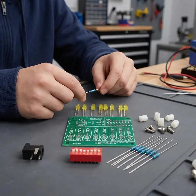 DIY Soldering Practice LED Current Test Electronic Manufacturing Qme