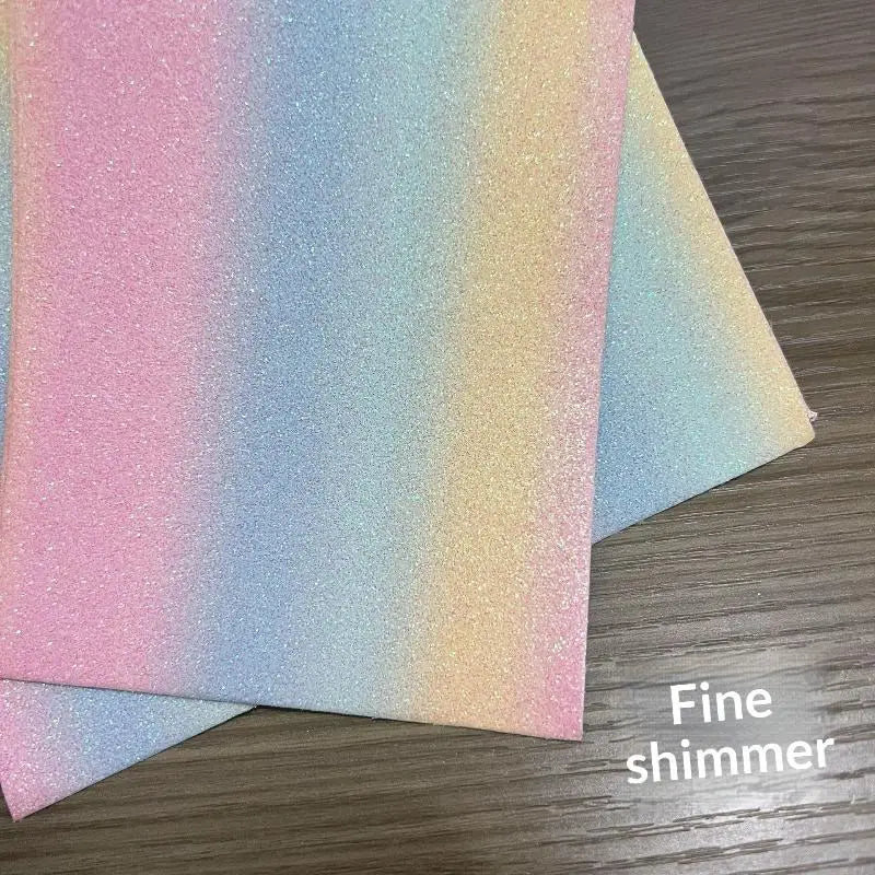 DIY Rainbow Sequin Fabric, Gradient Flash Ironing Cloth for Crafts, Reusable Heat-Insulation Mat, Sewing Accessory Qme B