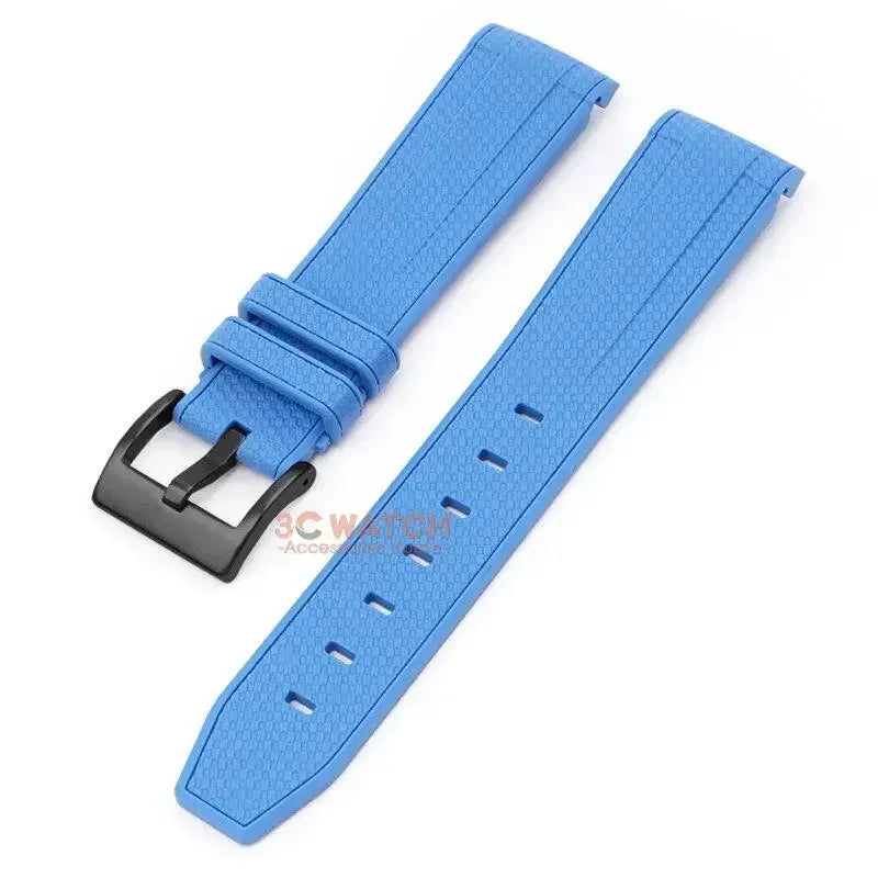 Watch Band for Omega X Swatch Joint MoonSwatch Speedmaster Curved End Rubber Silicone Strap Women Men Soft Sport Bracelet 20mm Qme UB 20mm