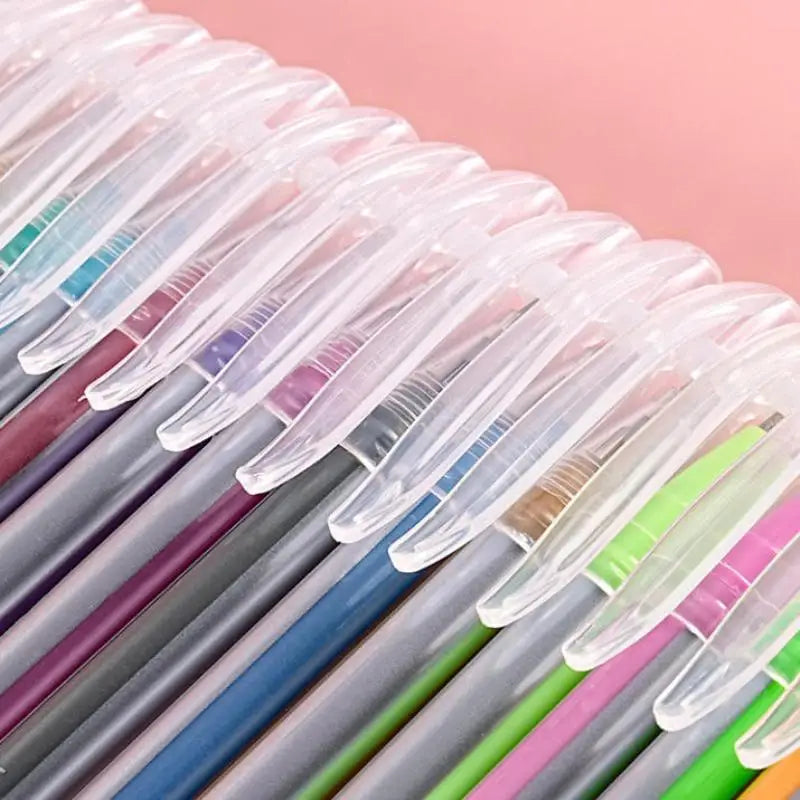 Glitter Gel Pen 6 12 18 Colors Bright Quick Dry Ink Student Qme