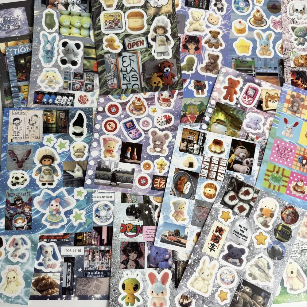 20 pcs Cartoon Die cut Sticker Book Journal Decorative DIY Scrapbooking Sticker Laptop Student Handbook Stationery Stickers Gift Qme