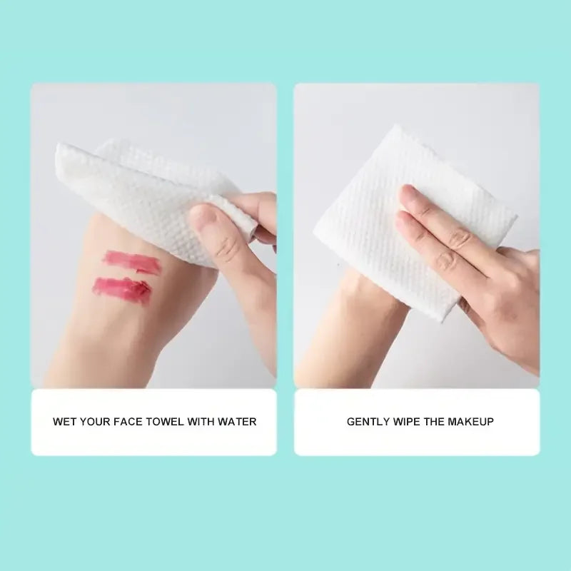 100 Counts Disposable Washcloth Thick Face Towel Make Up Soft Removing Wipes Dry Towelettes For Skin Care Qme
