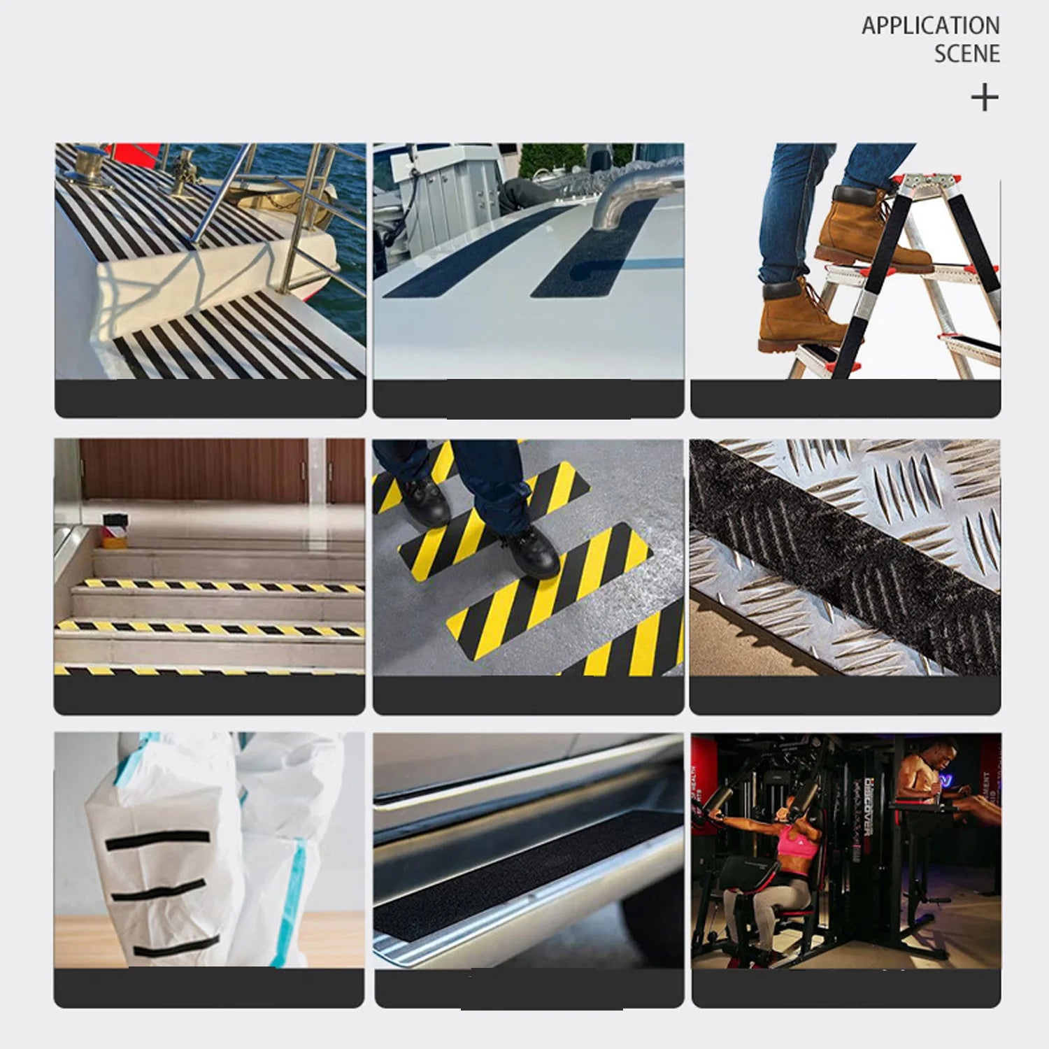 Anti Slip Traction Tape Waterproof Adhesive for Stairs, Tread Step, Indoor, Outdoor Qme
