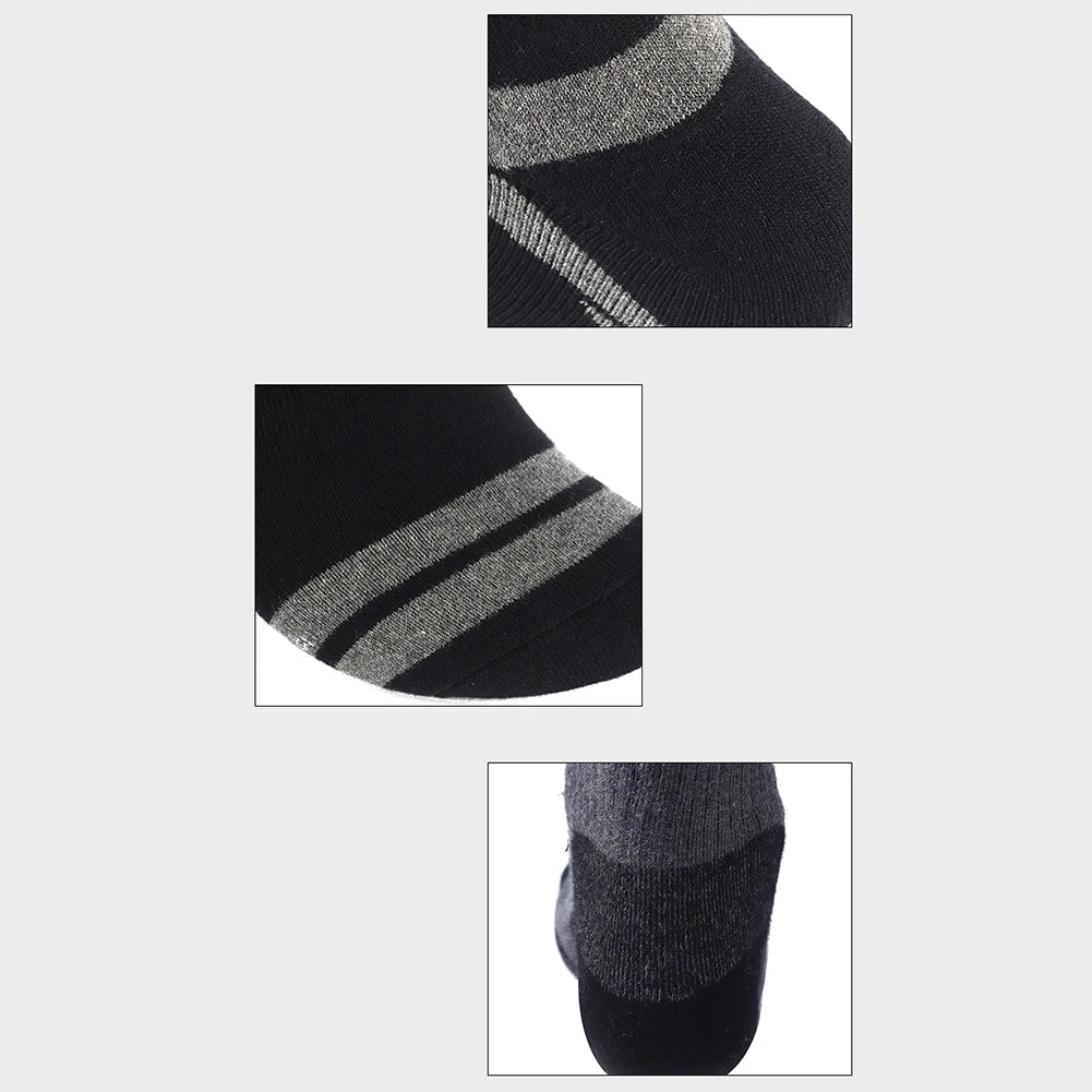 Unisex Electric Heated Socks Washable Rechargeable Heated Socks Elastic Thickened for Men Women Autumn Winter Thermal Sport Sock Qme