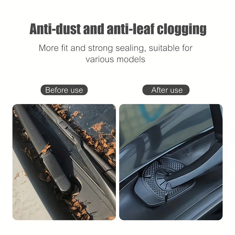 2pcs Car Wiper Hole Protective Covers Windshield Wiper Silicone Protective Cover Debris Leaves Dustproof Sleeve Accessories Qme
