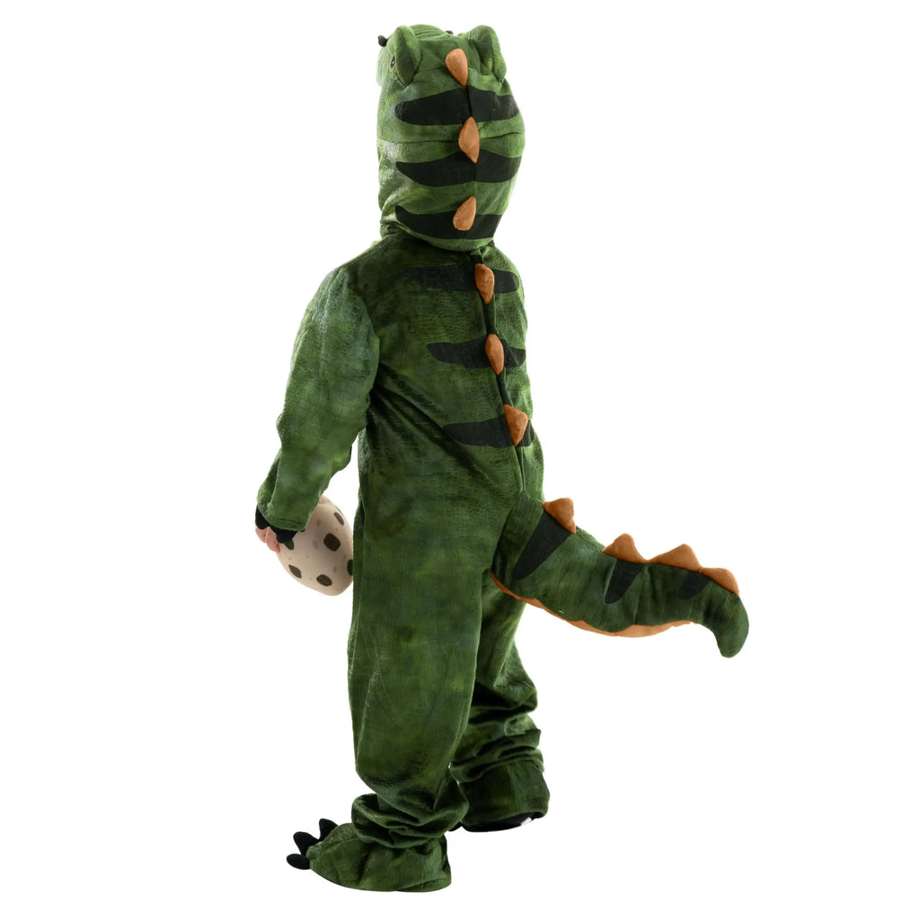 Halloween Realistic T-rex Costume Outfit Dinosaur Jumpsuit with Egg for Boys Girls Cosplay Costume Dress-up Party Qme