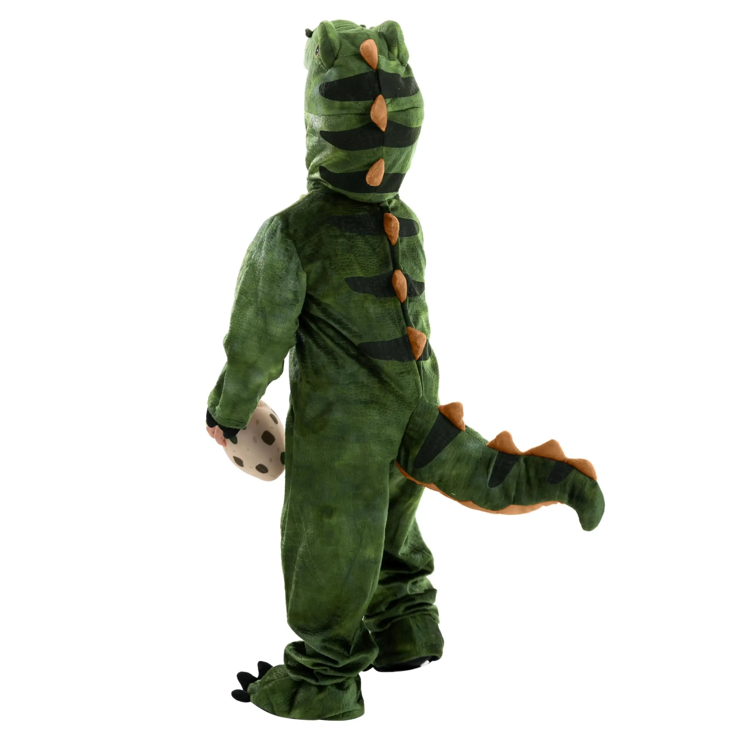 Halloween Realistic T-rex Costume Outfit Dinosaur Jumpsuit with Egg for Boys Girls Cosplay Costume Dress-up Party Qme