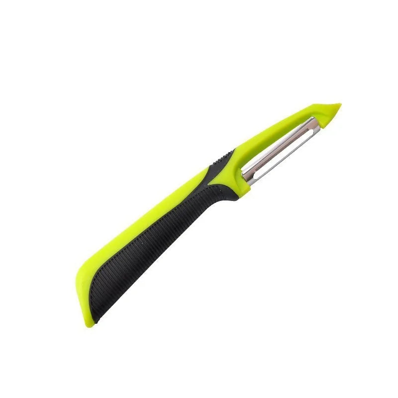 Premium Stainless Steel Multifunctional Peeler Anti Slip Handle Vegetable Fruit Potato Scraper Kitchen Gadget Accessory Qme Green