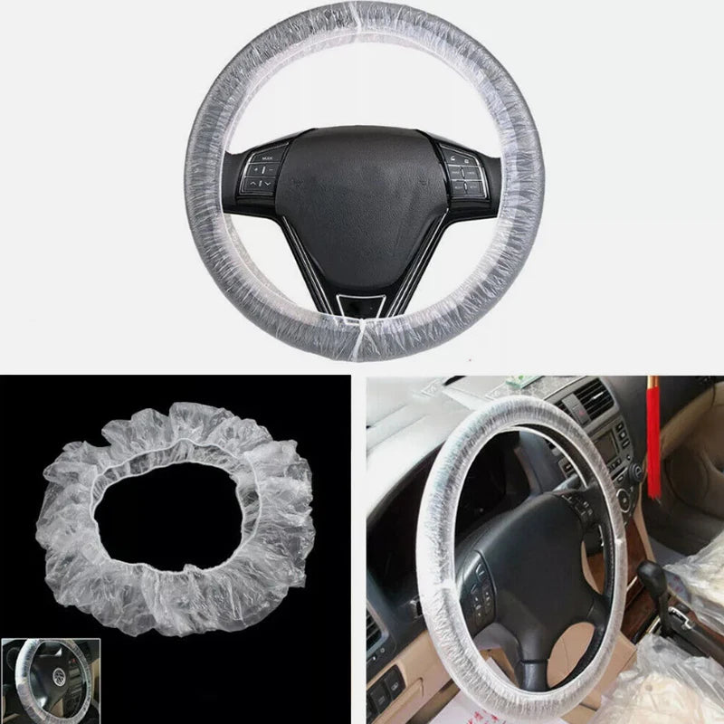 Universal Gear Cover Disposable Transparent Steering Wheel Elastic Qme