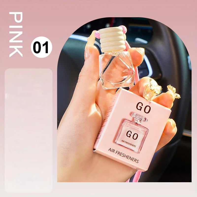 Car Hanging Air Freshener Long Lasting Fragrance Odor Eliminator Qme 01 PINK