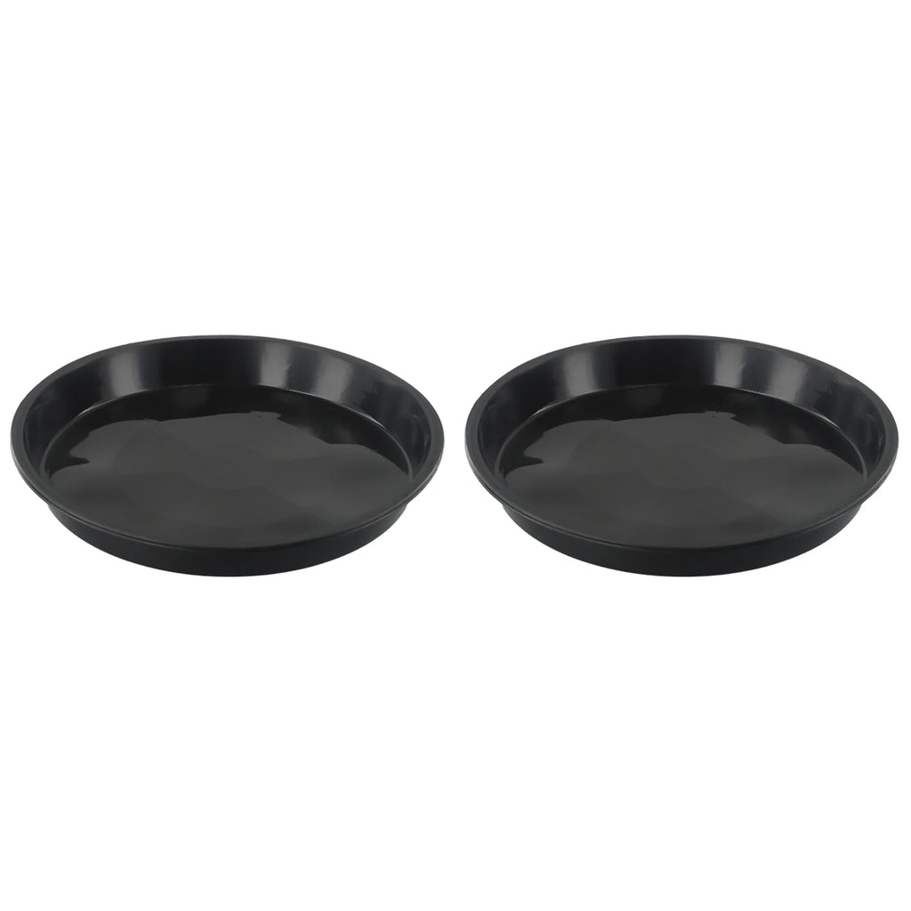 2PCS PP Round Succulent Plant Flower Pot Saucer Gross Trays 4/6/7/8/10 Inches Plant Trays For Home Garden Decoration Black Qme 8 inch